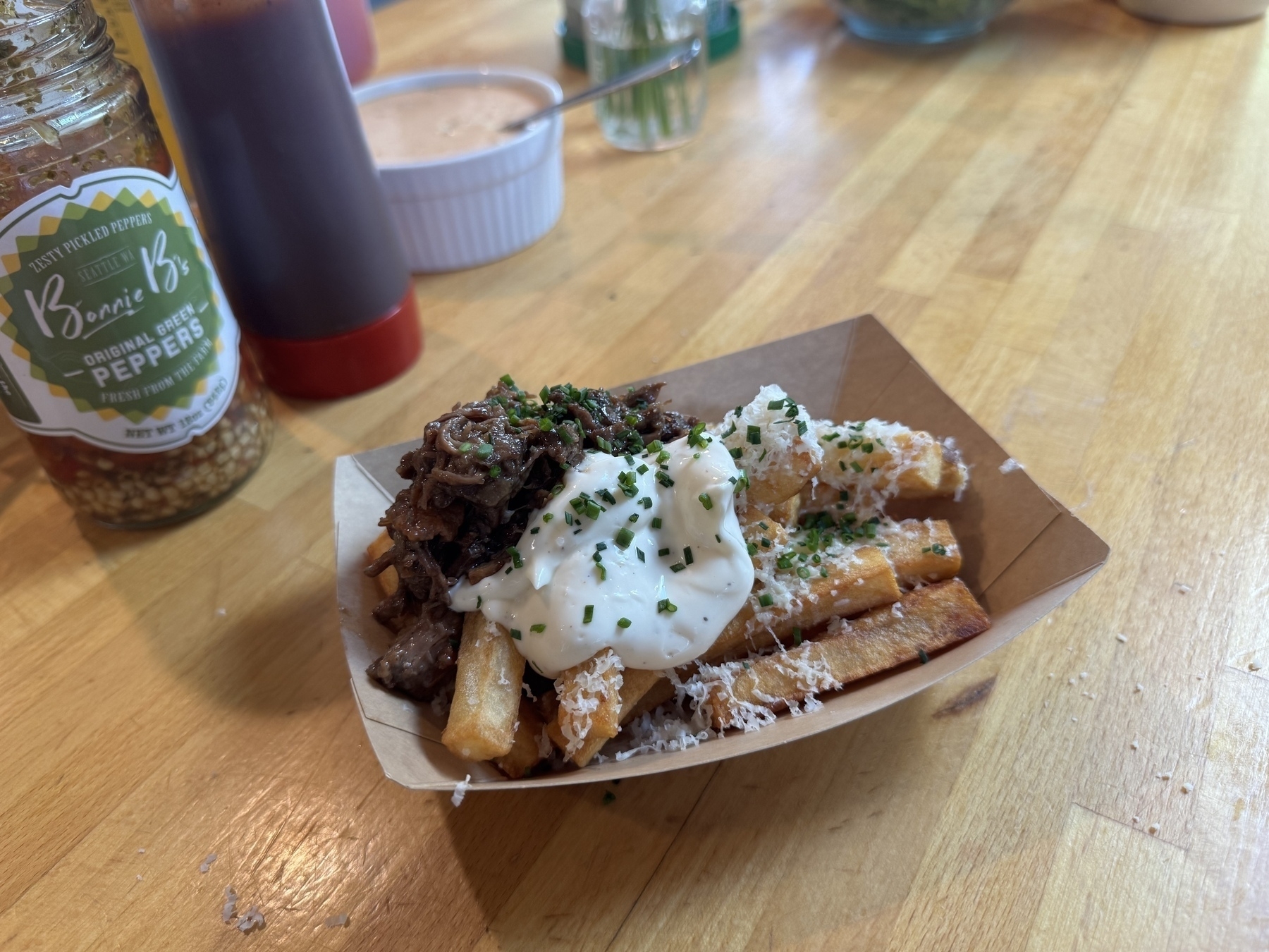 Truffle beef cheese components progressing